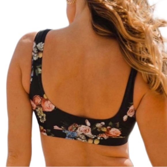 Albion Fit Rose Black 3 Piece Swimsuit Bikini set size Medium NWT SOLD OUT - Picture 4 of 5